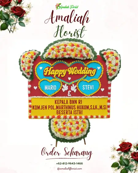 Papan Bunga Pernikahan Cimaskara